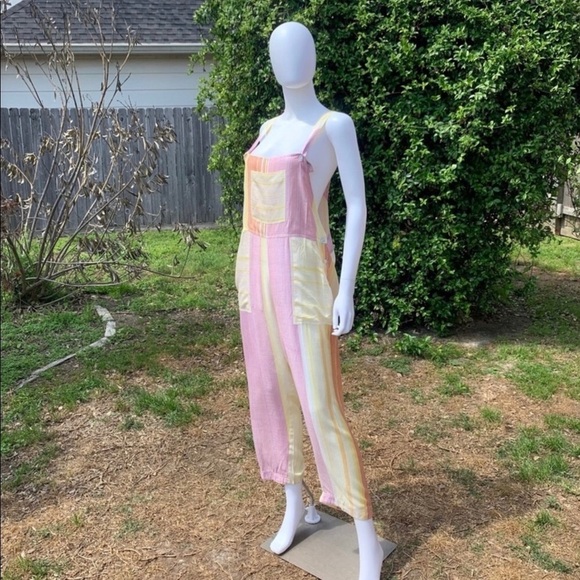 💋NWT Jen’s Pirate Booty Carnaval Crop Sunset Overalls - Picture 9 of 16